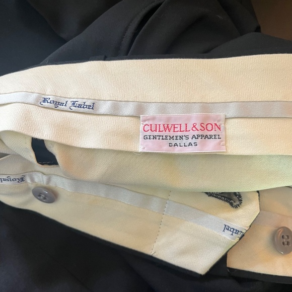 Vintage Culwell & Son Royal Label Men’s Black Trousers 40X28 - Picture 9 of 12